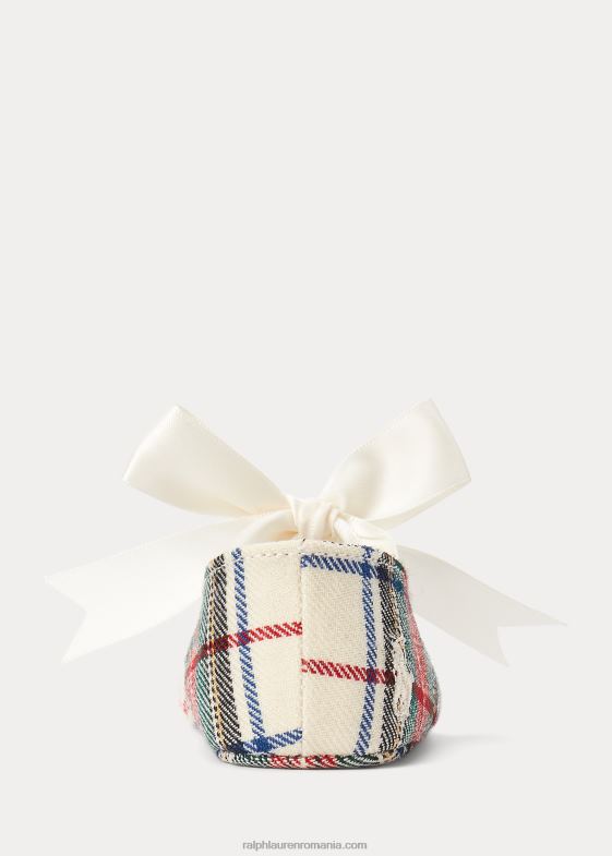 bebelus Ralph Lauren papuc Mary Jane din bumbac în carouri briley 046888346