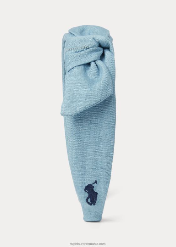 cambray copii Ralph Lauren bentita din bumbac cu fundita chambray 046887164
