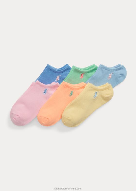 roz pastel copii Ralph Lauren șosete atletice decoltate, pachet de 6 046887128