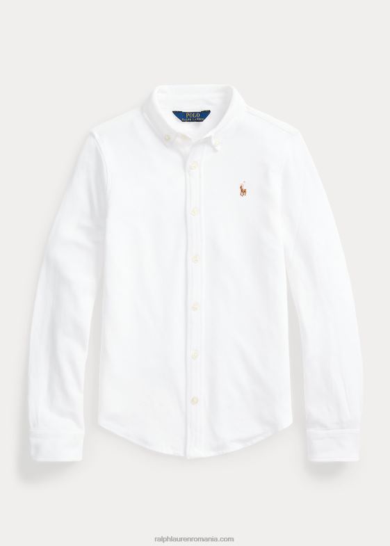 alb copii Ralph Lauren cămașă oxford tricotată 046887550