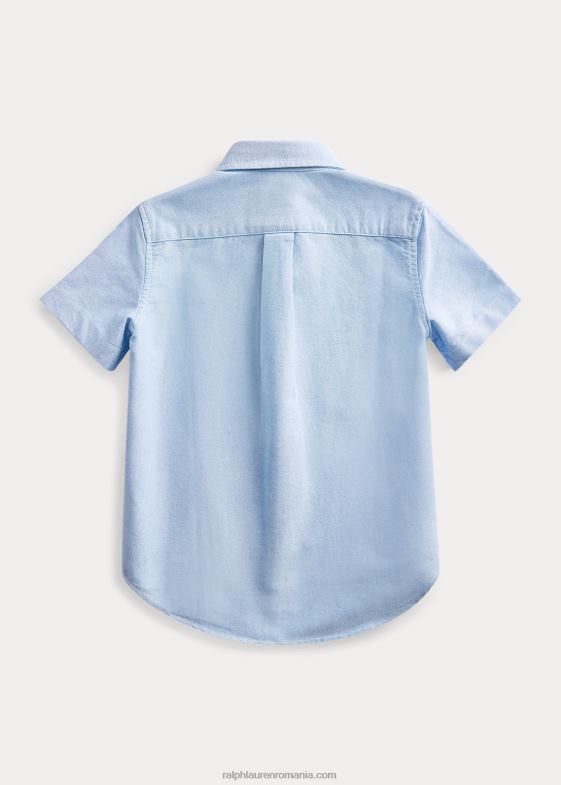 bsr albastru copii Ralph Lauren cămașă uniformă blake oxford cu mâneci scurte 046885867