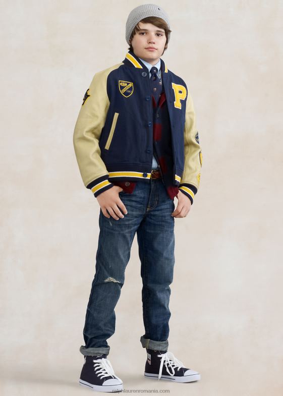 bsr albastru copii Ralph Lauren cămașă uniformă din bumbac blake oxford 046886253