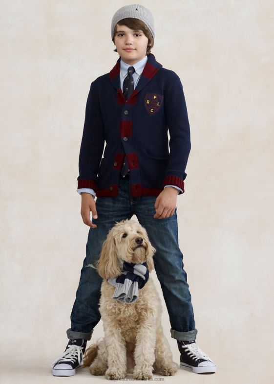 bsr albastru copii Ralph Lauren cămașă uniformă din bumbac blake oxford 046886253