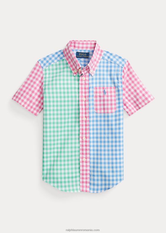 cămașă distractivă copii Ralph Lauren cămașă distractivă cu mânecă scurtă din popelin 046886418
