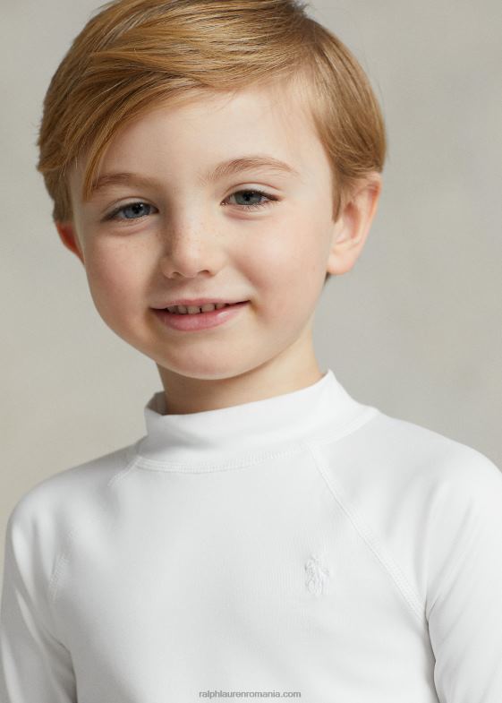 alb ceramic copii Ralph Lauren rash guard din tricou de performanta 046885655