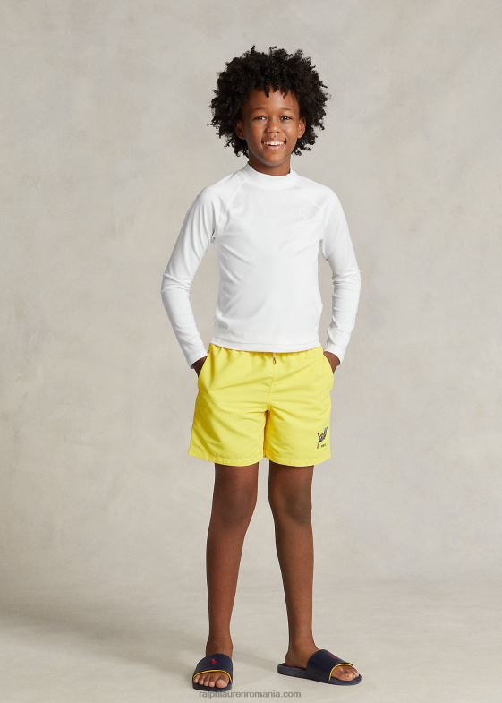 alb ceramic copii Ralph Lauren rash guard din tricou de performanta 046886003