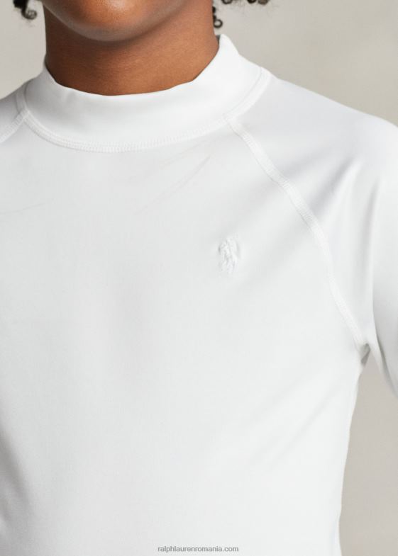 alb ceramic copii Ralph Lauren rash guard din tricou de performanta 046886003