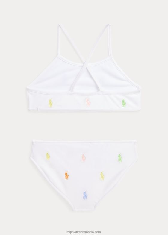 alb copii Ralph Lauren costum de baie din două piese pentru ponei polo 046886867