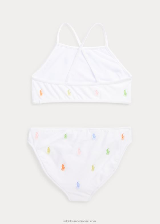 alb copii Ralph Lauren costum de baie din două piese pentru ponei polo 046887329
