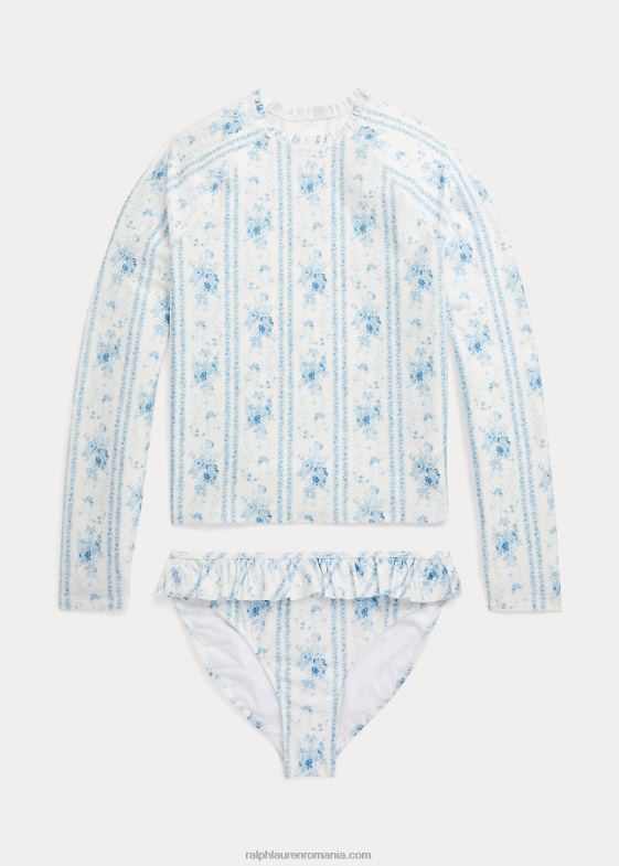 aline floral copii Ralph Lauren costum de baie din două piese pentru erupție cutanată cu flori 046887086