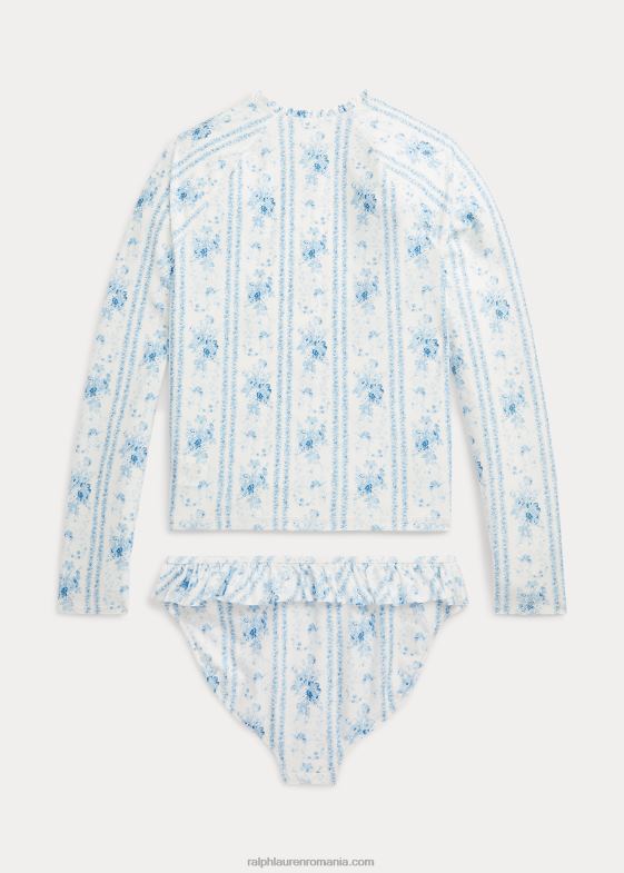 aline floral copii Ralph Lauren costum de baie din două piese pentru erupție cutanată cu flori 046887086