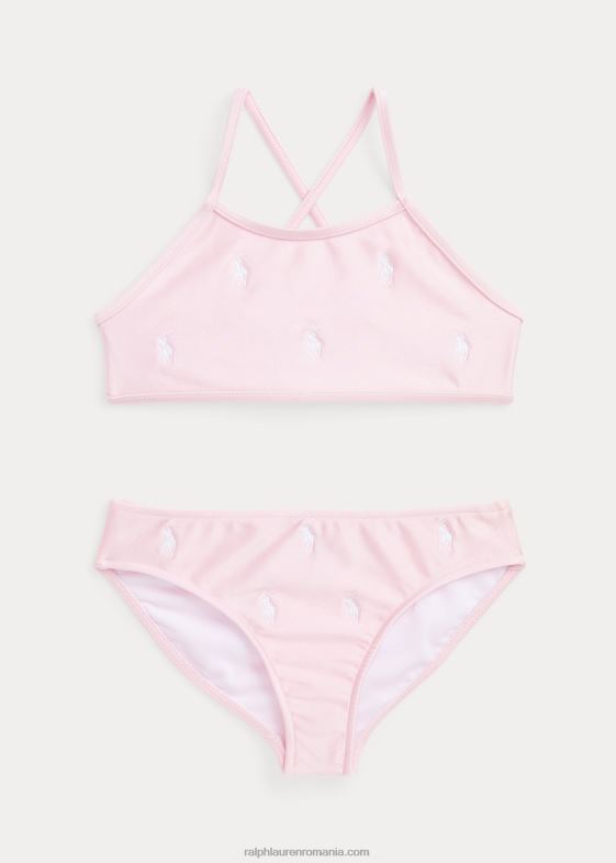 nuanță de roz copii Ralph Lauren costum de baie din două piese pentru ponei polo 046886868