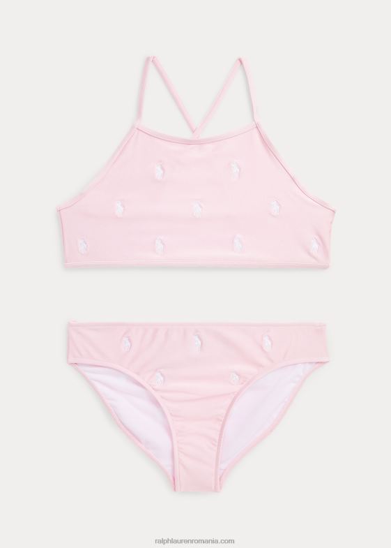 nuanță de roz copii Ralph Lauren costum de baie din două piese pentru ponei polo 046887330