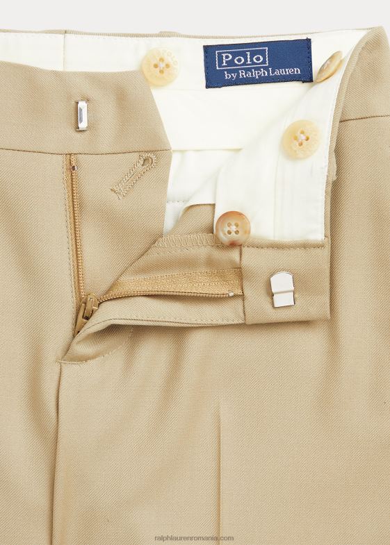 bronzat copii Ralph Lauren pantalon din twill de lână 046885870
