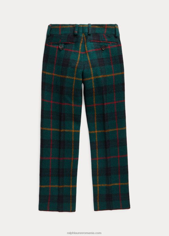 verde albastru/rosu tellow de copii Ralph Lauren pantalon de costum din lână în carouri 046885889