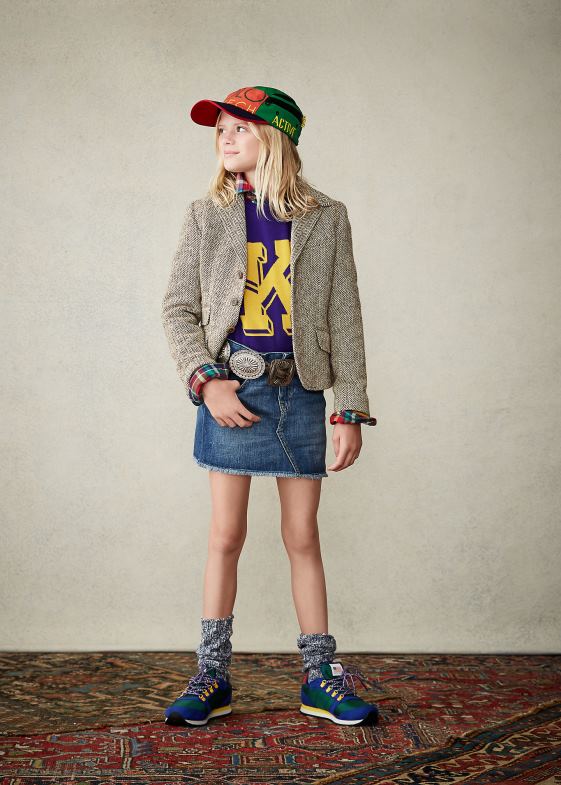 spalarea balotilor copii Ralph Lauren fusta din denim de bumbac uzat 046886727