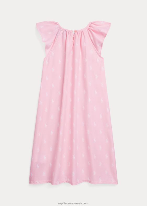 roz carmel copii Ralph Lauren cămașă de noapte polo pony twill 046887319