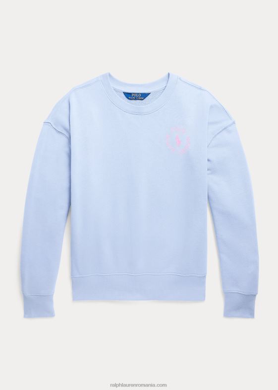 bleu copii Ralph Lauren hanorac fleece cu logo mare ponei 046889979