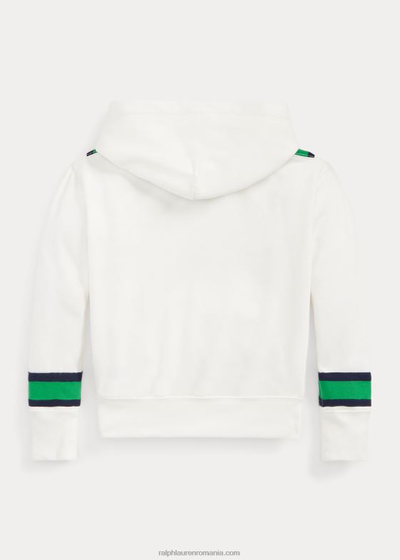 deckwash alb copii Ralph Lauren hanorac din lână cu dungi de greier 046887138