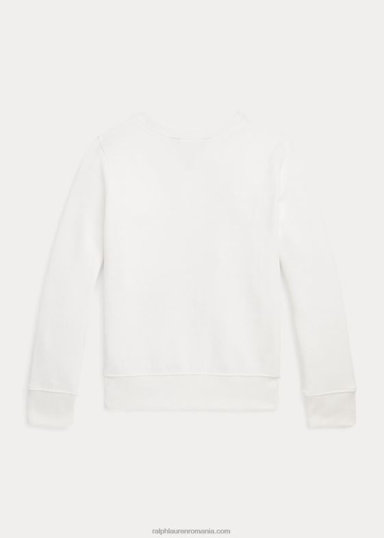 deckwash alb copii Ralph Lauren hanorac din lână urs polo 0468810004