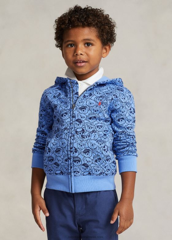 harbour island albastru/marin copii Ralph Lauren hanorac cu fermoar complet din lână urs polo 046885664