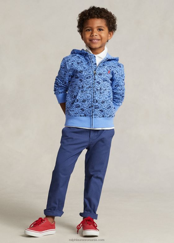 harbour island albastru/marin copii Ralph Lauren hanorac cu fermoar complet din lână urs polo 046885664