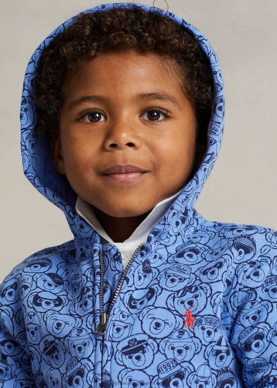 harbour island albastru/marin copii Ralph Lauren hanorac cu fermoar complet din lână urs polo 046885664