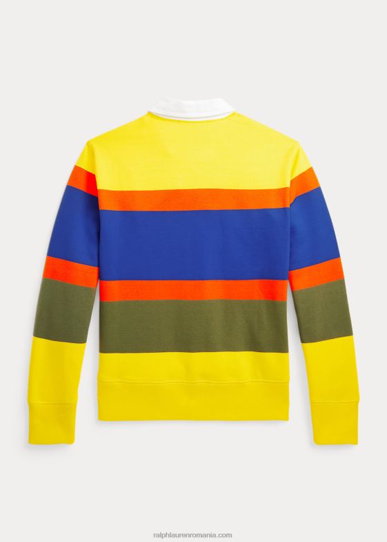 lămâie zdrobită multi copii Ralph Lauren hanorac rugby din fleece în dungi 046889926