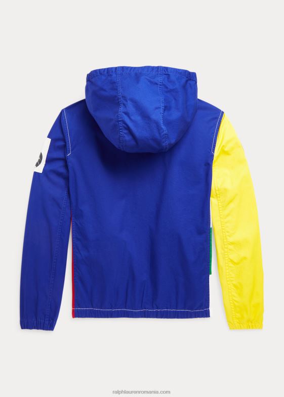 colorblock multi copii Ralph Lauren jachetă cu glugă din bumbac color-blocat 046885991