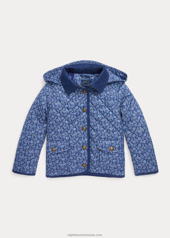 delphine floral copii Ralph Lauren jachetă barn matlasată rezistentă la apă 046887408