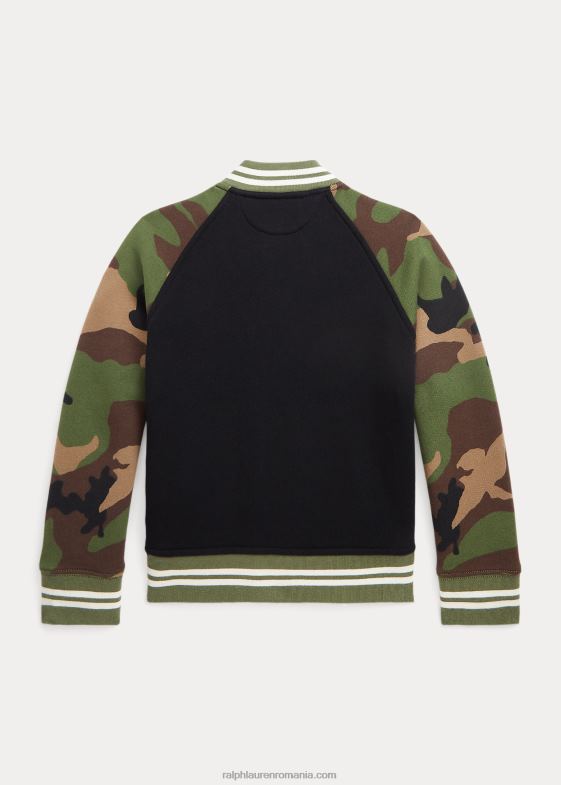 multi negru copii Ralph Lauren geacă de baseball din lână 046886524