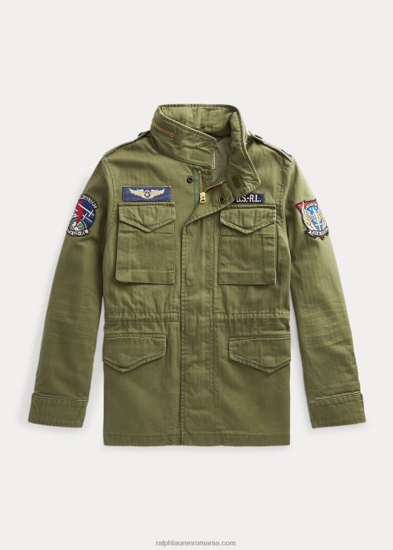 munte de măslini copii Ralph Lauren jachetă de câmp din bumbac 046886016