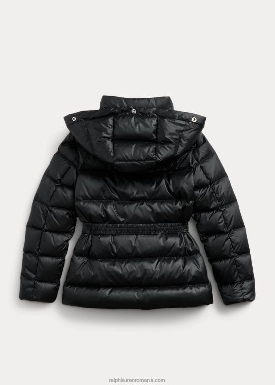 negru copii Ralph Lauren jachetă de puf rezistentă la apă 046887508
