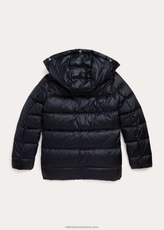 negru copii Ralph Lauren jachetă de puf rezistentă la apă 046887508