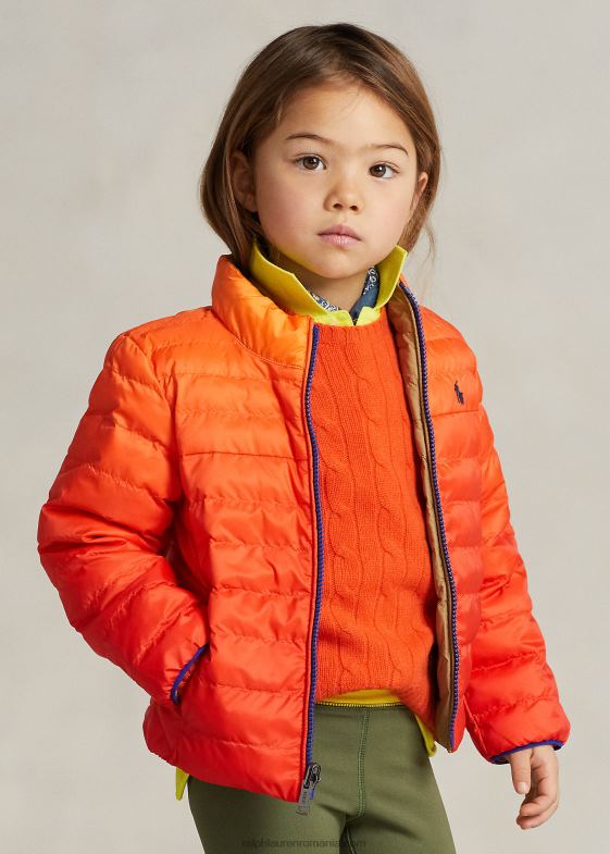 ombre/desert khaki copii Ralph Lauren jachetă reversibilă p-layer 2 046886431