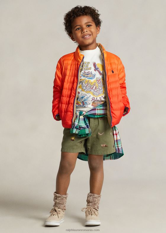 ombre/desert khaki copii Ralph Lauren jachetă reversibilă p-layer 2 046886431