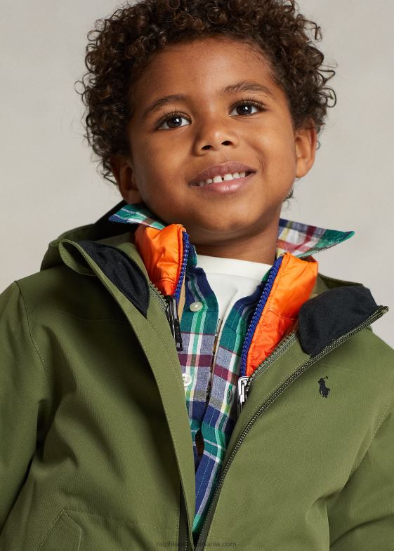 ombre/desert khaki copii Ralph Lauren jachetă reversibilă p-layer 2 046886431