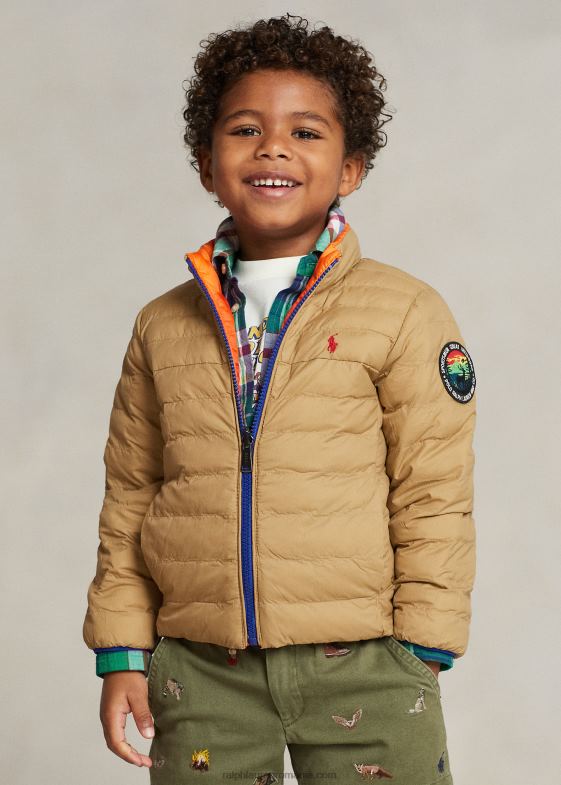 ombre/desert khaki copii Ralph Lauren jachetă reversibilă p-layer 2 046886431