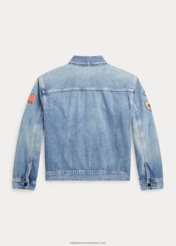 spălare sequan copii Ralph Lauren geacă de camioner din denim cu fermoar complet 046886140