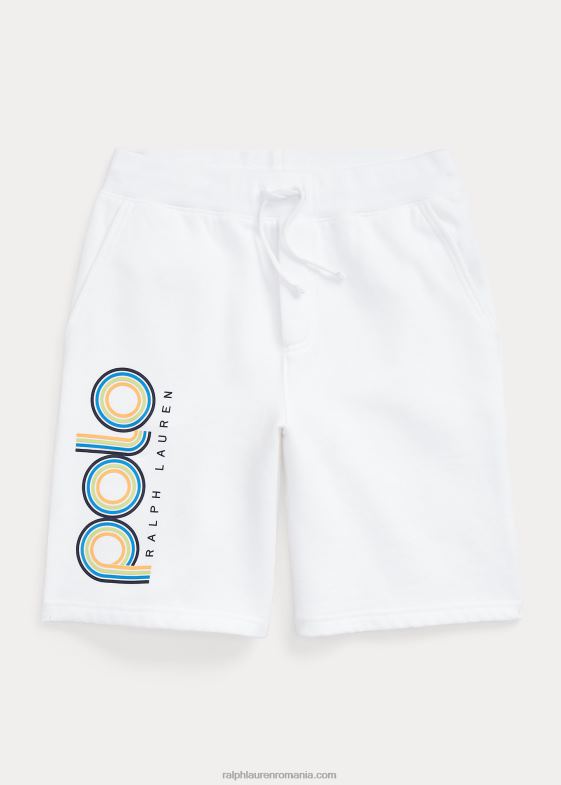 alb copii Ralph Lauren scurt fleece cu logo 046886104