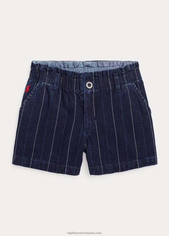 belaya spalare copii Ralph Lauren geantă scurtă de hârtie din twill de bumbac în dungi 046887471