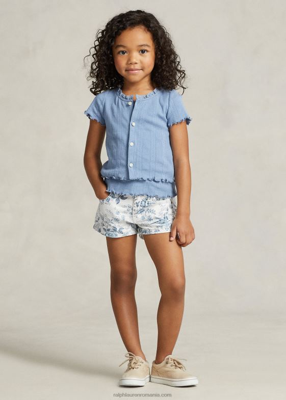 floral copii Ralph Lauren scurt din denim din bumbac floral 046886711