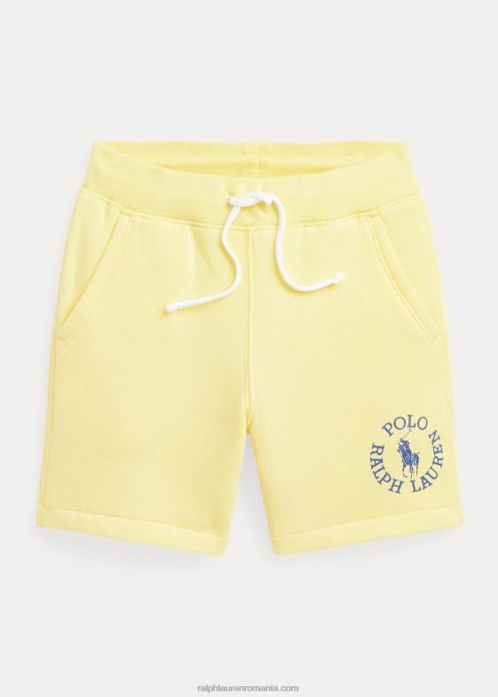 galben bristol copii Ralph Lauren short fleece cu logo mare ponei 046885738