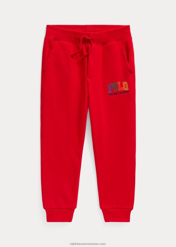 200 rl roșu copii Ralph Lauren pantaloni de jogger cu fleece cu logo 046886452