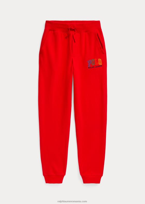 200 rl roșu copii Ralph Lauren pantaloni de jogger cu fleece cu logo 046886564