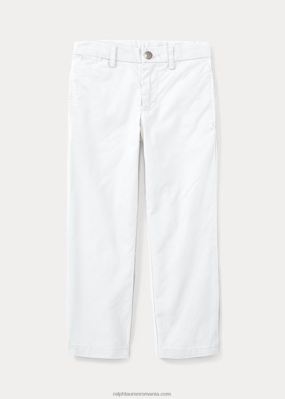 alb copii Ralph Lauren pantaloni din twill flex abraziune cu potrivire dreaptă 046885762