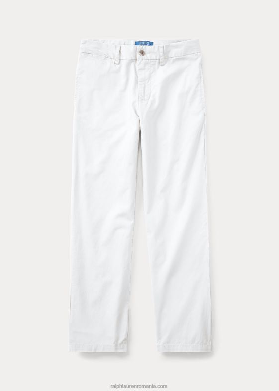 alb copii Ralph Lauren pantaloni din twill flex abraziune cu potrivire dreaptă 046885984