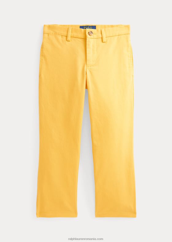 galben de plajă copii Ralph Lauren pantaloni din twill flex abraziune cu potrivire dreaptă 046885764