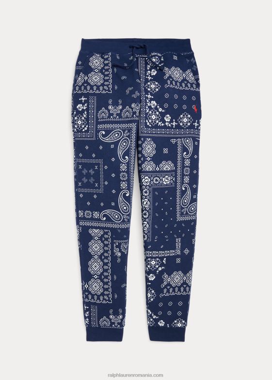 imprimeu bandana copii Ralph Lauren pantaloni de jogger din fleece cu imprimeu bandana 046889933