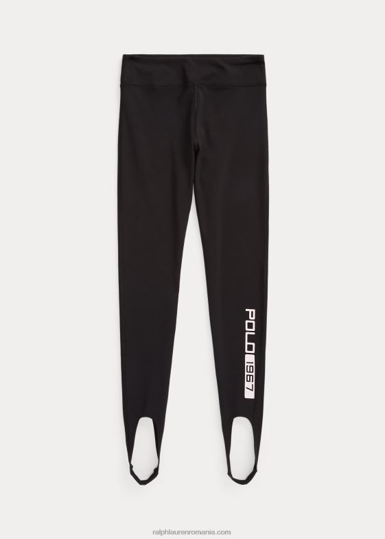 negru copii Ralph Lauren jambiere elastice interlock cu etrier 046887611